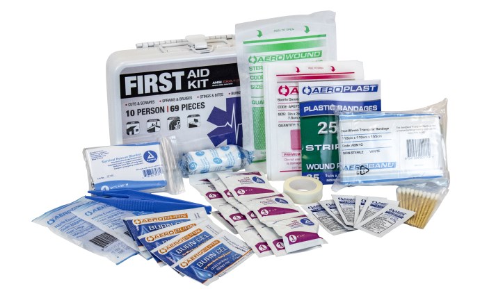 6010-01 - 10 person White Metal First Aid Kit Open_FAK6010-01.jpg